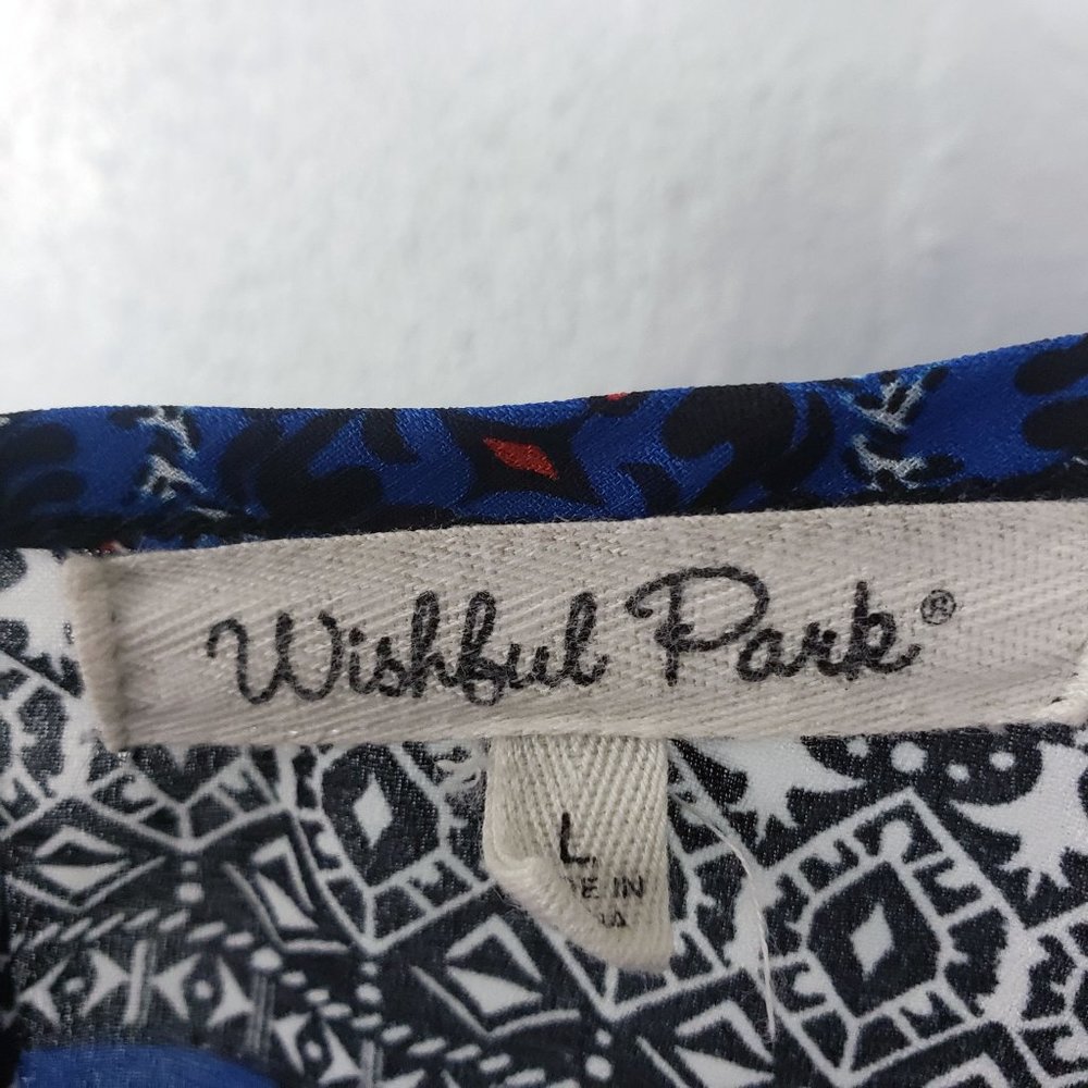 Wishful Park Women's Blue Long Sleeve Scoop Neck Large Top Tunic Shirt Blouse - Picture 11 of 12